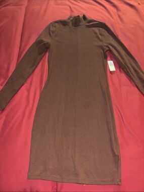 Old Navy Brown Long Sleeve Turtleneck Dress